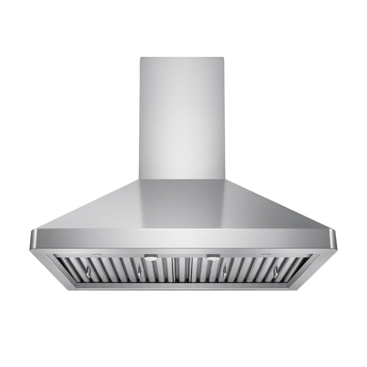 VictoryRangeHoods 30 Inch 600 CFM Stainless Steel Wall Mounted Range Hood with Dimmable LED s and Baffle Filters Wayfair